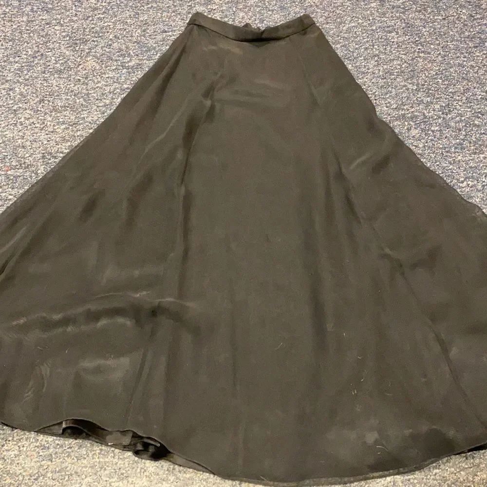 Fluer De Lis Black Chiffon Maxi Skirt sz. XS
